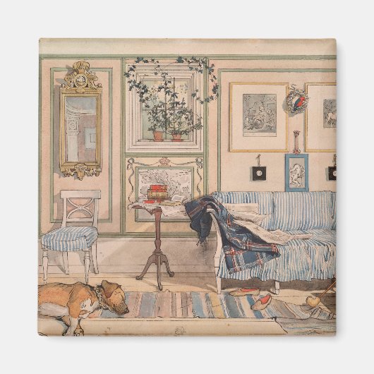 Cozy Corner (von Carl Larsson) Magnet (Vorne)