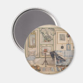 Cozy Corner (von Carl Larsson) Magnet (Vorderseite/Rückseite)