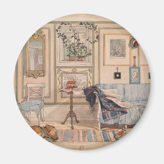 Cozy Corner (von Carl Larsson) Magnet (Vorne)