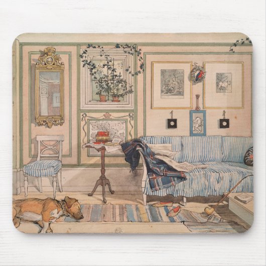 Cozy Corner (von Carl Larsson) Mousepad (Vorne)