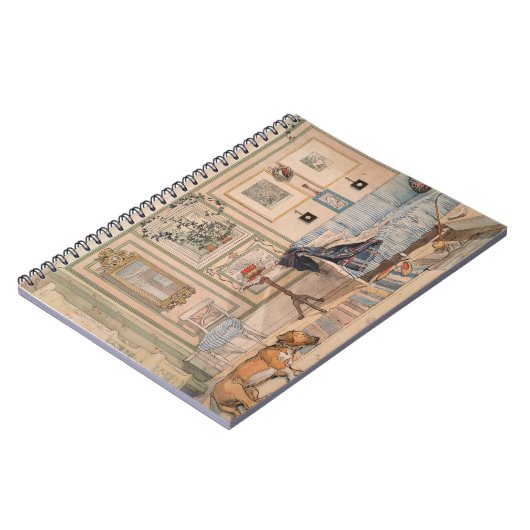 Cozy Corner (von Carl Larsson) Notizblock (Linke Seite)