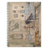 Cozy Corner (von Carl Larsson) Notizblock (Vorderseite)