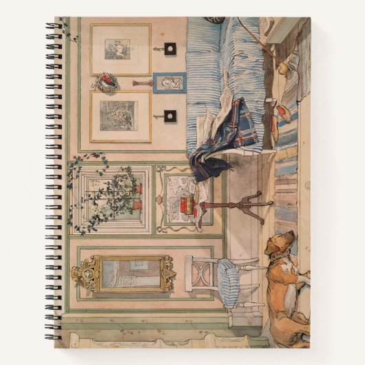 Cozy Corner (von Carl Larsson) Notizblock (Vorderseite)