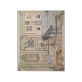 Cozy Corner (von Carl Larsson) Notizblock (Rotiert)