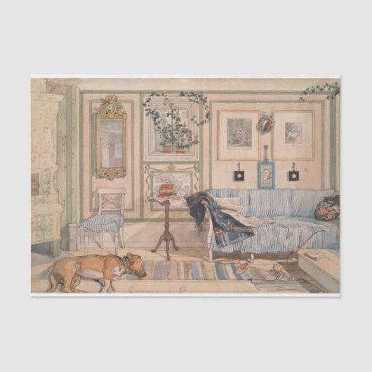Cozy Corner (von Carl Larsson) Seidenpapier (Vorderseite)
