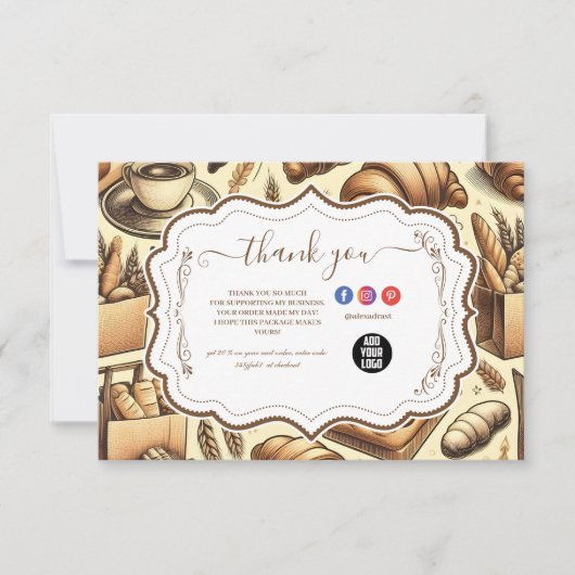 Cozy Cottage Baking Dankeskarte (Vorderseite)