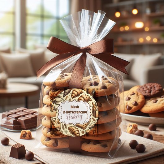 Cozy Cottage Baking Runder Aufkleber