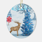 Cozy Cottage In Winter Wonderland Keramik Ornament (Links)