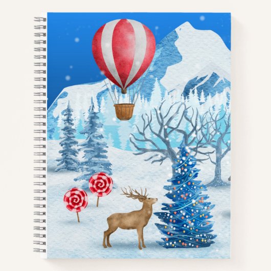 Cozy Cottage In Winter Wonderland Notizblock (Vorderseite)