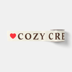 Cozy Crew Zwei Herzen Minimalistische Anpassung Satinband