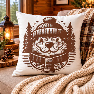 Cozy Critter: Adorable Biber-Kissen für ultimative Kissen