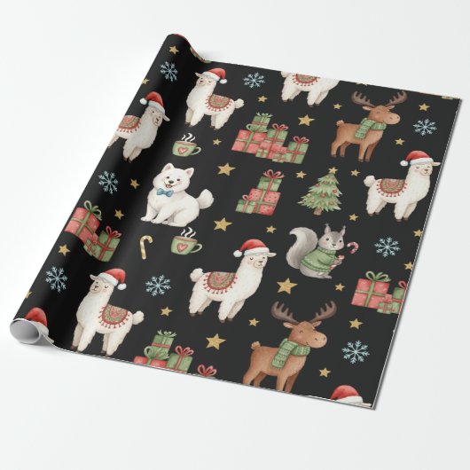 Cozy Critters Christmas Wrapping Paper Geschenkpapier (Ungerollt)