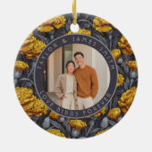 Cozy Custom Carnation Aesthetic Spring Wedding Keramik Ornament (Hinten)