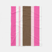 Cozy Custom Fleece Blanket Brown & Pink Stripe (Vorderseite)