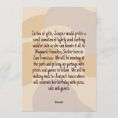 Cozy Cute Community Service Tween Birthday Einladung (Rückseite)