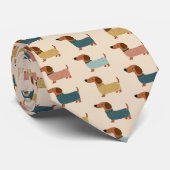 Cozy Dachshund Sweater Pattern Krawatte (Gerollt)
