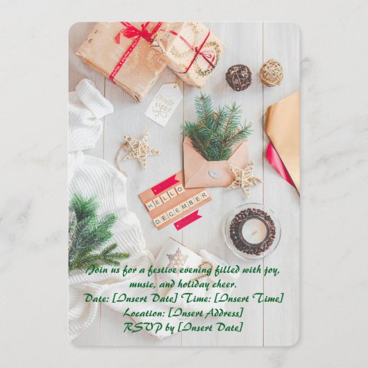 Cozy December Einladung (Vorderseite)