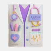 Cozy Doctor Blanket – Heart & Healing Design Fleecedecke (Vorderseite)