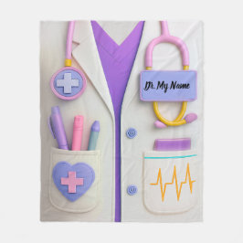 Cozy Doctor Blanket – Heart & Healing Design Fleecedecke