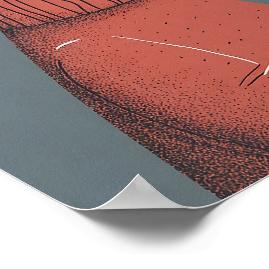 Cozy Dog Poster – Stylized Greyhound with Mug (Ecke)