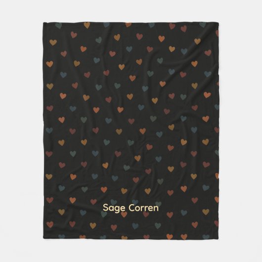 Cozy Dull Heart Pattern Fleecedecke (Vorderseite)