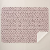 Cozy Dusty Rose Faux Cable Knit Pattern Sherpadecke (Vorderseite (Horizontal))