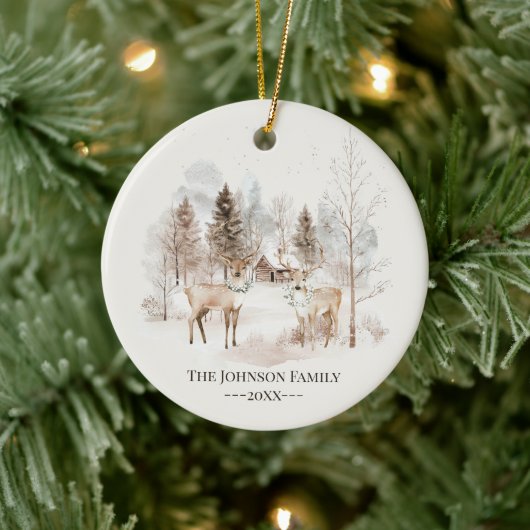 Cozy Elegant Family Christmas Ornament (Baum)