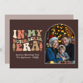 Cozy Espresso In My Nutcracker Era Christmas Photo Feiertagskarte