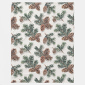 Cozy Evergreen and Pinecones  Fleecedecke (Vorderseite)
