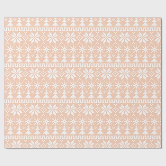 Cozy Fair Isle Geschenkpapier (Flach)