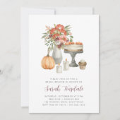 Cozy Fall All-in-One Bridal Shower Brunch Einladung (Vorderseite)