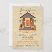 Cozy Fall Autumn Leaves Housewarming Party Einladung (Vorderseite)