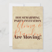 Cozy Fall Autumn Leaves Housewarming Party Einladung (Rückseite)