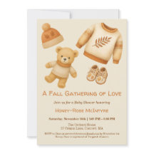 Cozy Fall Baby Shower | Neutral Cream & orange