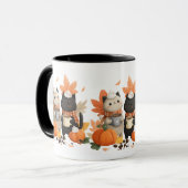 Cozy Fall Cats Mug for Coffee Lovers Tasse (Vorderseite Links)
