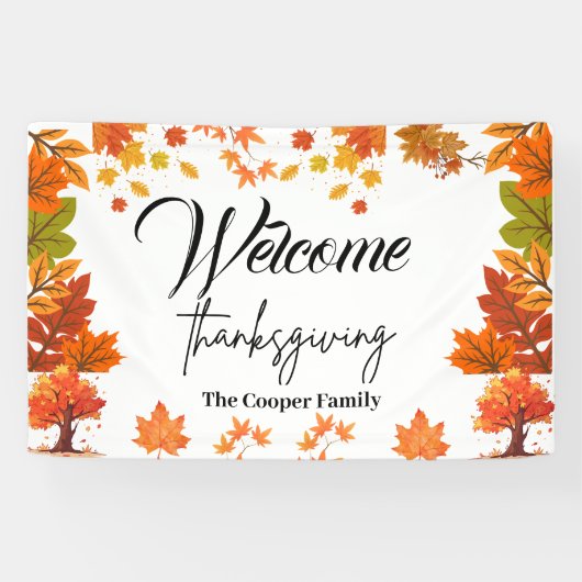 Cozy Fall Thanksgiving Dinner Party Banner (Horizontal)