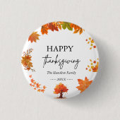 Cozy Fall Thanksgiving Dinner Party Button (Vorderseite)