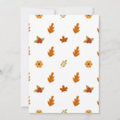 Cozy Fall Thanksgiving Dinner Party Einladung (Rückseite)