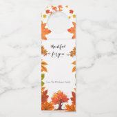Cozy Fall Thanksgiving Dinner Party Flaschenanhänger (Vorderseite)