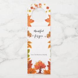 Cozy Fall Thanksgiving Dinner Party Flaschenanhänger