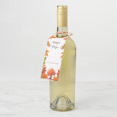 Cozy Fall Thanksgiving Dinner Party Flaschenanhänger (Angewinkelt)