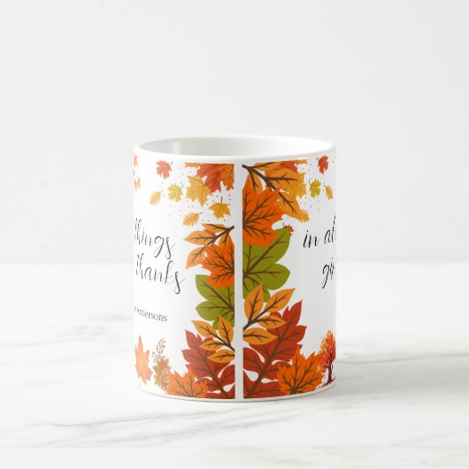 Cozy Fall Thanksgiving Dinner Party Kaffeetasse (Mittel)