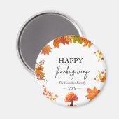 Cozy Fall Thanksgiving Dinner Party Magnet (Vorderseite/Rückseite)