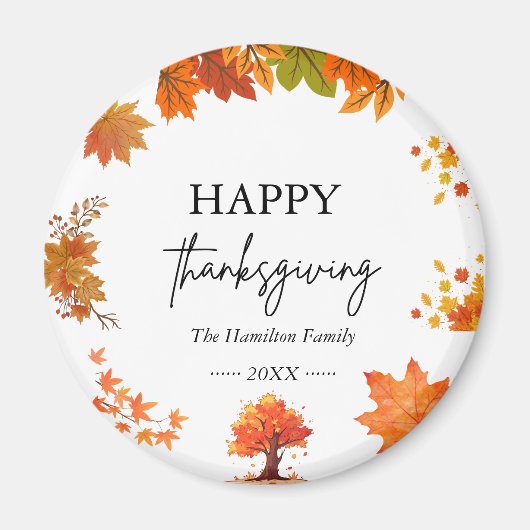 Cozy Fall Thanksgiving Dinner Party Magnet (Vorne)