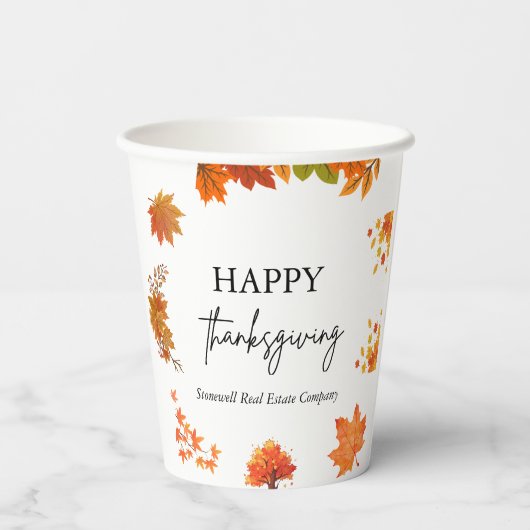 Cozy Fall Thanksgiving Dinner Party Pappbecher (Rückseite)