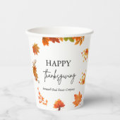 Cozy Fall Thanksgiving Dinner Party Pappbecher (Vorderseite)