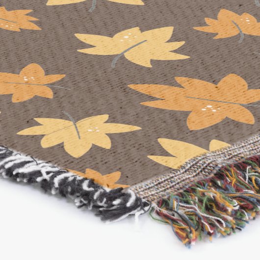 Cozy Fall Vibe" Maple Leaf Decke (Ecke)