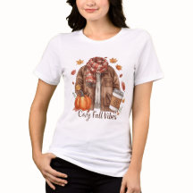 Cozy Fall Vibes T-Shirt – Herbst-Outfit Ästhetik
