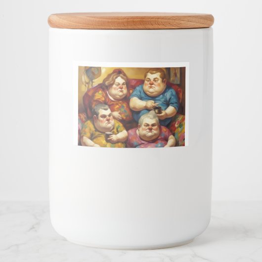 Cozy Family Jar Label Lebensmitteletikett (Vorderseite)