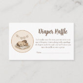 Cozy Farm Baby Shower Diaper Raffle – Rustic Pony Begleitkarte (Vorderseite)